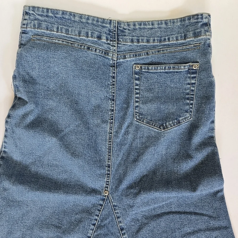 Jeanswest 90s y2k stretch denim midi skirt vintage asymetric sz 30US or 10Aus - Picture 11 of 11